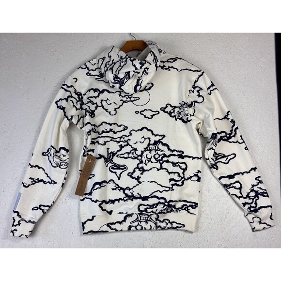 NWT Wasted Co Size S Good Times Dragon Cloud Monster Indigo Sweatshirt HoodieUSA - Picture 2 of 11